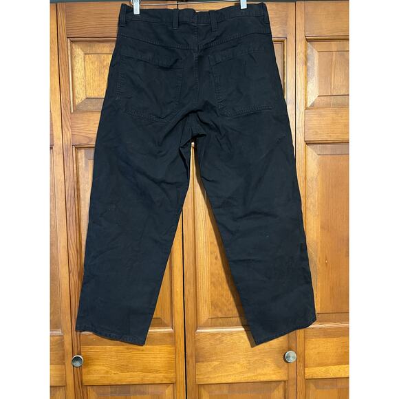 NWT Madewell Men's The Relaxed Utility Straight Pant Canvas Jet Black Size 33x30 - Picture 7 of 15